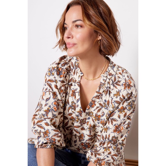 Evereve Fharety Floral Top Size Small - Picture 4 of 12